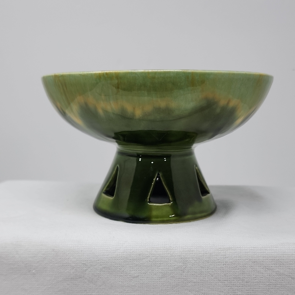Vintage Haeger Green Compote,Candy Dish,planter